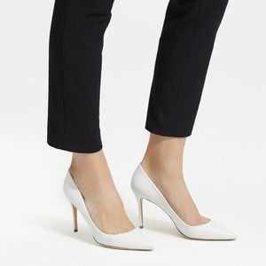 Theory White Leather Pumps